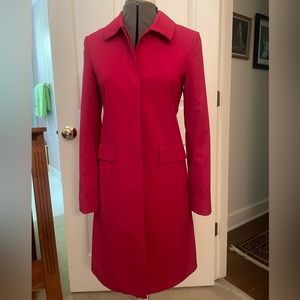 BCBG XS Red Button UP Long Jacket